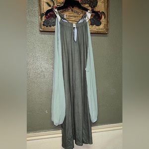 Hunter green chiffon dress